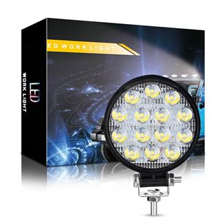 Off Road 14 Led 42 Watt Yuvarlak Traktör Tır Kamyon Tekne Sis Farı Projektör Çalışma Lambası 1 Adet