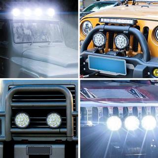 Off Road 14 Led 42 Watt Yuvarlak Traktör Tır Kamyon Tekne Sis Farı Projektör Çalışma Lambası 1 Adet