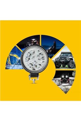 Off Road 16 Led Çalışma Lambası DRL Sarı Renk Sinyal Flash Arazi Aracı Tır Kamyon Tekne Sis Farı