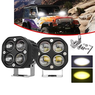 Off Road 3 inç Çift Renk Beyaz Sarı Kare Spot Çalışma Ve Sis Lambası 1 ADET
