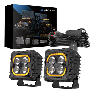 Off Road 3 inç Led Aydınlatma Kaput Üstü Led Tampon Gündüz Led Ve Sis Farı Projektör Lambası Seti