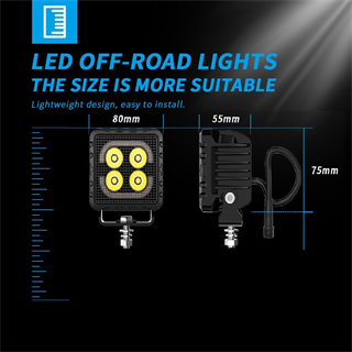 Off Road 3 inç Led Aydınlatma Kaput Üstü Led Tampon Gündüz Led Ve Sis Farı Projektör Lambası Seti