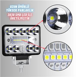 Off Road 3 inç Led Çalışma Lambası 12-24V  Traktör Tır Kamyon ATV Yüksek Performanslı Sis Farı Metal Kasa