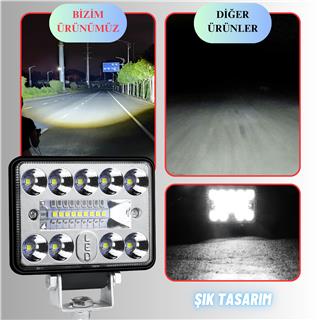 Off Road 3 inç Led Çalışma Lambası 12-24V  Traktör Tır Kamyon ATV Yüksek Performanslı Sis Farı Metal Kasa