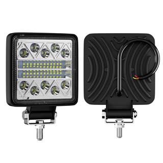Off Road 34 Led 102 Watt Çift Renk Bayaz Sarı Traktör Tır Kamyon Tekne Sis Farı Projektör Çalışma Lambası