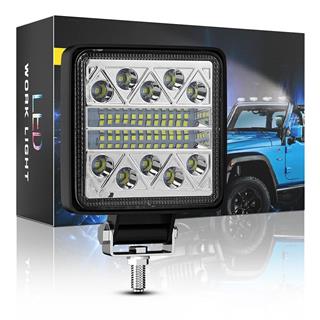 Off Road 34 Led 102 Watt Çift Renk Bayaz Sarı Traktör Tır Kamyon Tekne Sis Farı Projektör Çalışma Lambası