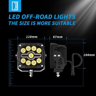 Off Road 4 inç  Led Aydınlatma Kaput Üstü Ve Tampon Gündüz Led Ve Sis Farı Lamba Kombinasyon Seti 