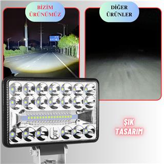 Off Road 4 inç Led Çalışma Lambası 12-24V  Traktör Tır Kamyon ATV Yüksek Performanslı Sis Farı Metal Kasa