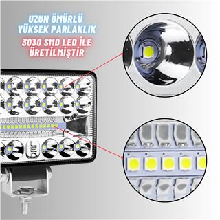 Off Road 4 inç Led Çalışma Lambası 12-24V  Traktör Tır Kamyon ATV Yüksek Performanslı Sis Farı Metal Kasa