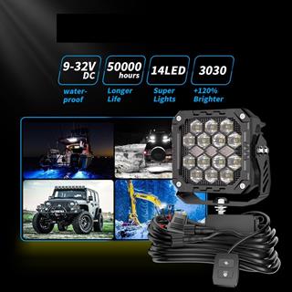 Off Road 4 inç  Led Sis Farı Kaput Üstü Led Ve Tampon Gündüz Led DRL  Projektör Lambası Seti