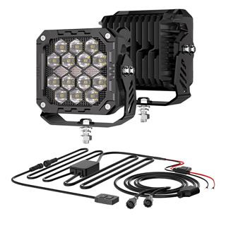 Off Road 4 inç  Led Sis Farı Kaput Üstü Led Ve Tampon Gündüz Led DRL  Projektör Lambası Seti