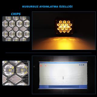 Off Road 4 inç  Led Sis Farı Kaput Üstü Led Ve Tampon Gündüz Led DRL  Projektör Lambası Seti