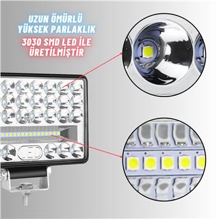 Off Road 5 inç Led Çalışma Lambası 12-24V  Traktör Tır Kamyon ATV Yüksek Performanslı Sis Farı Metal Kasa