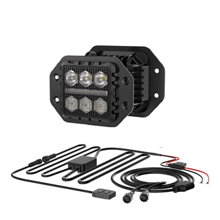 Off Road Araçlar İçin 3 İnç Tampon Gömme Çalışma Lambası Gündüz Ledli Sis Ve İkaz Lambası