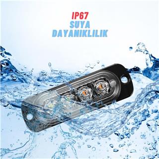 Off Road Arazi Aracı Kamyon Kasa Dorse 12-24V 4 Led 8 Mod İkaz Ve Sinyal Lambası 