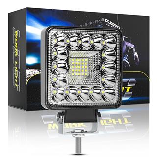 Off Road Beyaz Işık 12-24 Volt Projektör Sis Farı 41 Led 123 Watt  Oto Çalışma Lambası