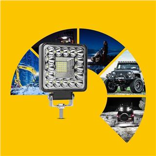 Off Road Beyaz Işık 12-24 Volt Projektör Sis Farı 41 Led 123 Watt  Oto Çalışma Lambası