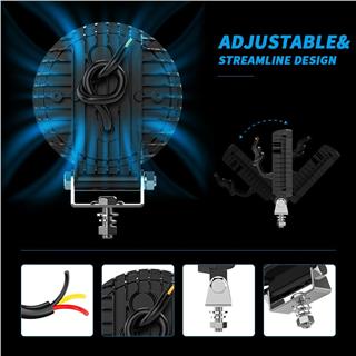 Off Road Çalışma Lambası ve Sis Farı 4 inç Selamlamalı Çakar İkaz Gündüz Led DRL 2 Mod 12/24 V 