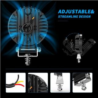 Off Road Çalışma Lambası ve Sis Farı 4 inç Selamlamalı Çakar İkaz Gündüz Led DRL 2 Mod 12/24 V 