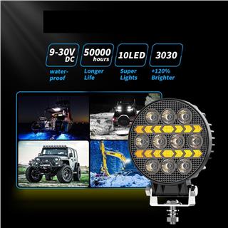 Off Road Çalışma Lambası ve Sis Farı 4 inç Selamlamalı Çakar İkaz Gündüz Led DRL 2 Mod 12/24 V 