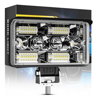 Off Road Delici Spotled 4 İnç 130 Watt Çift Renk Beyaz Sarı Çalışma Lambası Ve Sis Farı