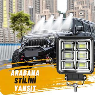 Off Road Geniş Açı 4 inç 48 Led 144 WATT  İş Makinesi Kamyon Traktör Projektör Çalışma Sis Lambası 1