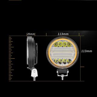 Off Road Gündüz Ve Projektör Sis Farı DRL SARI Beyaz Yuvarlak 4 inç 72 W  Oto Çalışma Lambası 1 Adet