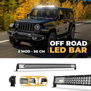 Off Road Led Bar 3 Sıra 55 Cm 270 Watt Beyaz Sarı Mod