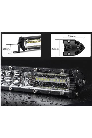 Off Road Led Bar Çift Sıra 55 cm  Beyaz Sarı Mod