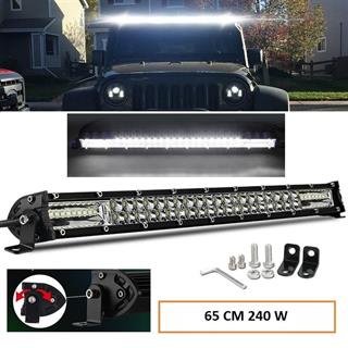 Off Road Led Bar Çift Sıra 65 Cm 240 Watt Beyaz Sarı Mod