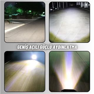 Off Road Led Çalışma ve Tampon Sis Lambası 1 Adet 12-24V Traktör Tır Kamyon ATV Yüksek Performanslı Metal Sis Farı