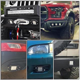 Off Road Led Çalışma ve Tampon Sis Lambası 1 Adet 12-24V Traktör Tır Kamyon ATV Yüksek Performanslı Metal Sis Farı