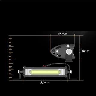 Off Road Led Mini 91 mm Ultra İnce Beyaz COB 9W Led Bar Kamyon İş Makinesi Arazi Aracı Çalışma Lambası