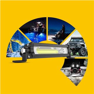 Off Road Led Mini 91 mm Ultra İnce Beyaz COB 9W Led Bar Kamyon İş Makinesi Arazi Aracı Çalışma Lambası