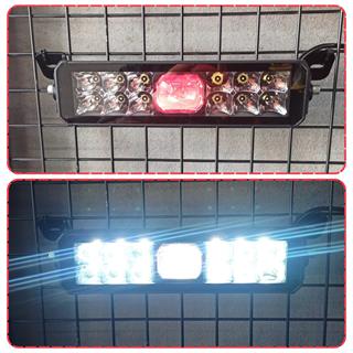 Off-Road Premium 30 CM Tampon Kaput LED Bar Beyaz Işık Projektör Kırmızı Gündüz Led Metal 12-24V