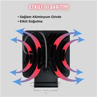 Off Road RGB Kare Skull Tasarım Traktör Tır Kamyon Çakarlı Çalışma Lambası Ve Sis Farı 12-24V 7 Modlu Işık Tasarım