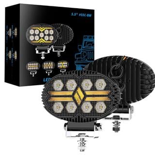 Off Road Sis Farı 5,5 İnç Selamlamalı Çakar İkaz Gündüz Led 2 Mod Projektör Çalışma Lambası 12/24 V 