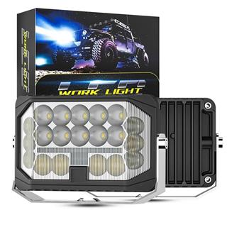 Off Road Sis Farı Modifiye Gündüz Led 7 inç 177mm Çift Renk Spot Delici Işık Sarı Gündüz Oto Lambası