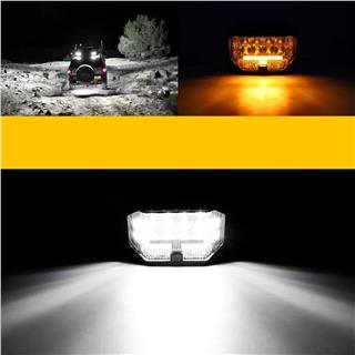 Off Road Sis Farı Modifiye Gündüz Led MINI 3 inç 76 mm Çift Renk Delici Işık Sarı Gündüz Oto Lambası