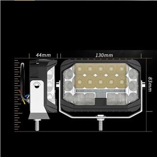 Off Road Sis Farı Modifiye Gündüz Led 5 inç 130mm Çift Renk Spot Delici Işık Sarı Gündüz Oto Lambası