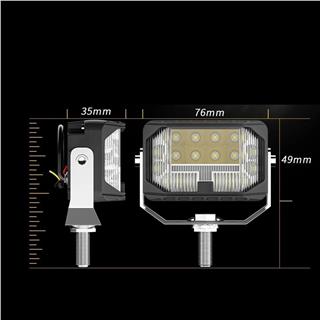 Off Road Sis Farı Modifiye Gündüz Led MINI 3 inç 76 mm Çift Renk Delici Işık Sarı Gündüz Oto Lambası