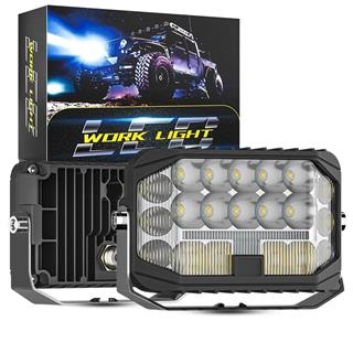 Off Road Sis Farı Modifiye Gündüz Led 5 inç 130mm Çift Renk Spot Delici Işık Sarı Gündüz Oto Lambası