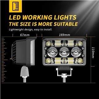 Off Road Spotled 5 İnç 156 Watt Çift Renk Beyaz Sarı Çalışma Lambası Ve Sis Farı