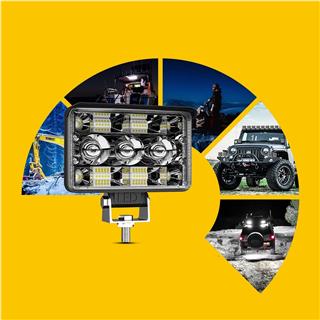 Off Road Spotled 5 İnç 156 Watt Çift Renk Beyaz Sarı Çalışma Lambası Ve Sis Farı