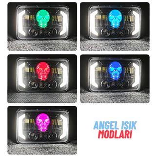 Off Road Spotled Delici Skull Renk Animasyonlu 60 W Sis Farı Ve Çalışma Lambası Ultra Parlak