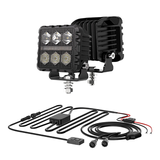 Off Road Tampon Ve Kaput Led 3 İnç Gündüz Led Sis Farı Çalışma Lambası Kablo Set Takım Led Lamba