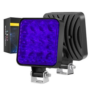 Off Road Traktör Tir Kamyon Sis Fari Ve Çalışma Lambası 16 Led Kare MAVİ 3 İNÇ 84mm