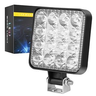 Off Road Traktör Tir Kamyon Sis Fari Ve Çalışma Lambası 16 Led Kare BEYAZ 3 İNÇ 84mm