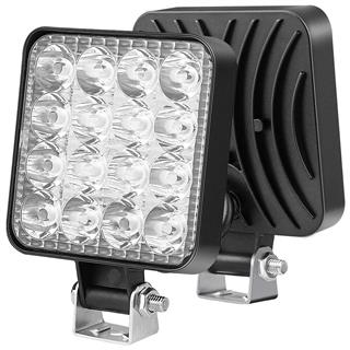Off Road Traktör Tir Kamyon Sis Fari Ve Çalışma Lambası 16 Led Kare BEYAZ 3 İNÇ 84mm