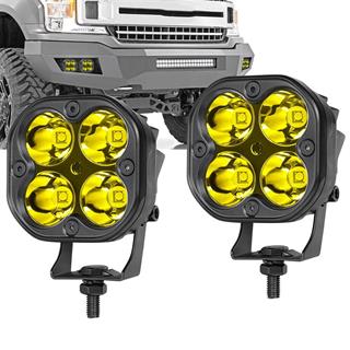 Off Road Ve Arazi Aracı 3 inç Amber Sarı Renk Çalışma Ve Sis Lambası 
